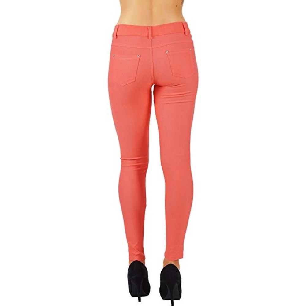 Jean Look Jeggings Slim Fit Pull Up Pants  - Picture 2 of 5